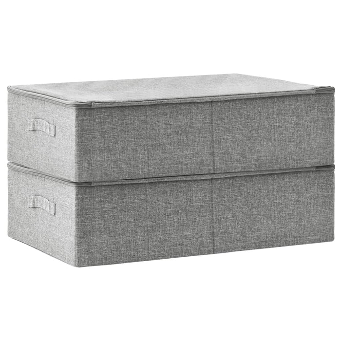 Cutii de depozitare 2 buc. gri 70x40x18 cm material textil - WALTI WALTI