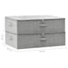 Cutii de depozitare 2 buc. gri 70x40x18 cm material textil - WALTI WALTI