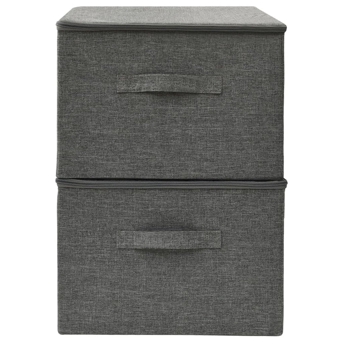 Cutii de depozitare 2 buc. antracit 43x34x23 cm material textil WALTI