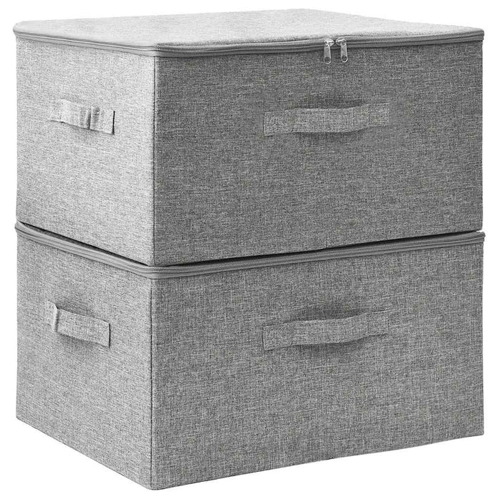 Cutii de depozitare 2 buc. gri 43x34x23 cm material textil WALTI