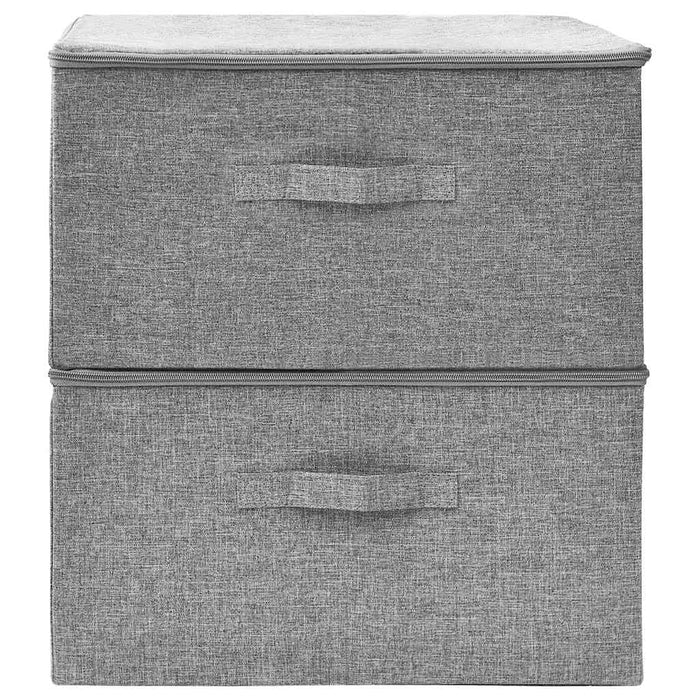 Cutii de depozitare 2 buc. gri 43x34x23 cm material textil WALTI