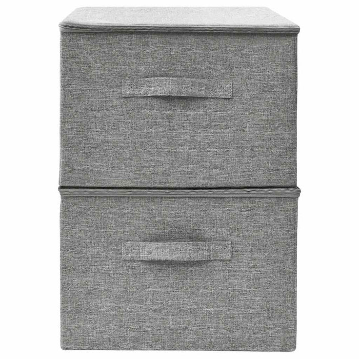 Cutii de depozitare 2 buc. gri 43x34x23 cm material textil WALTI