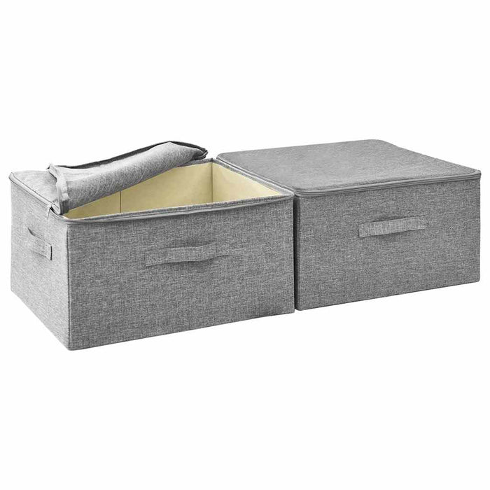 Cutii de depozitare 2 buc. gri 43x34x23 cm material textil WALTI