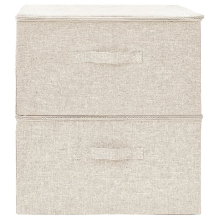 Cutii de depozitare 2 buc. crem 43x34x23 cm material textil - WALTI WALTI