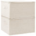 Cutii de depozitare 2 buc. crem 43x34x23 cm material textil - WALTI WALTI