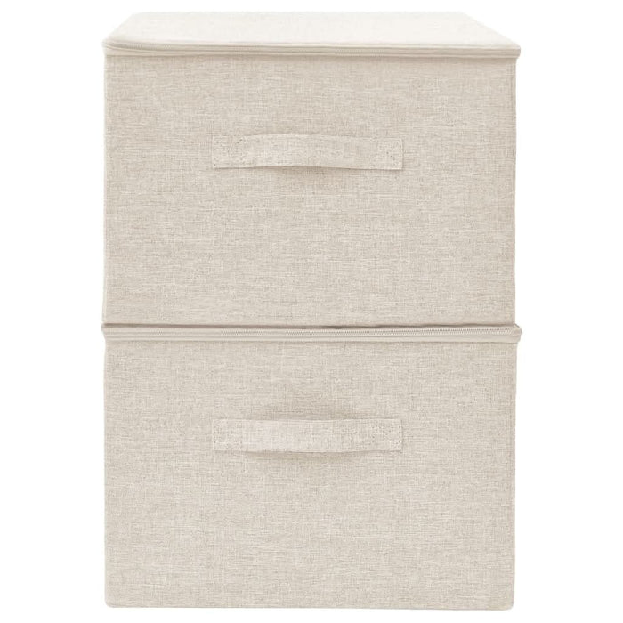 Cutii de depozitare 2 buc. crem 43x34x23 cm material textil - WALTI WALTI