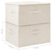 Cutii de depozitare 2 buc. crem 43x34x23 cm material textil - WALTI WALTI
