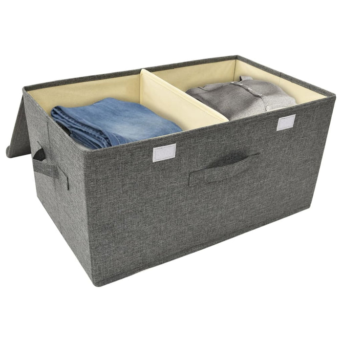 Cutie de depozitare, antracit, 50x30x25 cm, material textil - WALTI WALTI