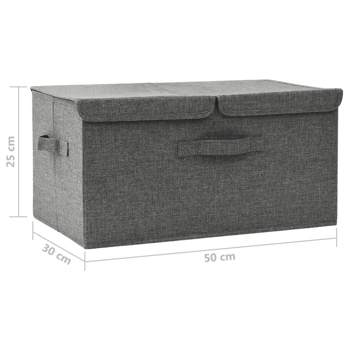 Cutie de depozitare, antracit, 50x30x25 cm, material textil - WALTI WALTI
