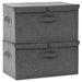 Cutii de depozitare 2 buc. antracit 50x30x25 cm material textil - WALTI WALTI