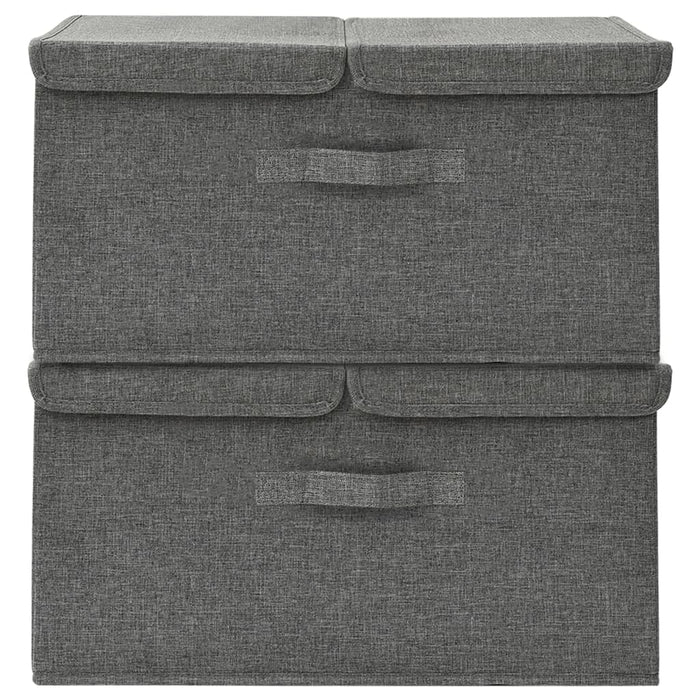Cutii de depozitare 2 buc. antracit 50x30x25 cm material textil - WALTI WALTI