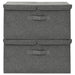 Cutii de depozitare 2 buc. antracit 50x30x25 cm material textil - WALTI WALTI