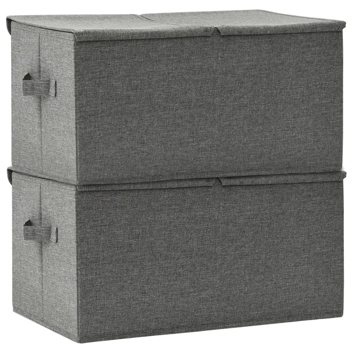 Cutii de depozitare 2 buc. antracit 50x30x25 cm material textil - WALTI WALTI
