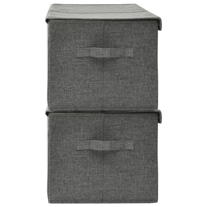 Cutii de depozitare 2 buc. antracit 50x30x25 cm material textil - WALTI WALTI