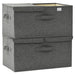Cutii de depozitare 2 buc. antracit 50x30x25 cm material textil - WALTI WALTI
