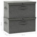 Cutii de depozitare 2 buc. antracit 50x30x25 cm material textil - WALTI WALTI