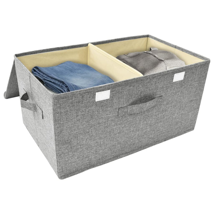 Cutie de depozitare, gri, 50x30x25 cm, material textil WALTI