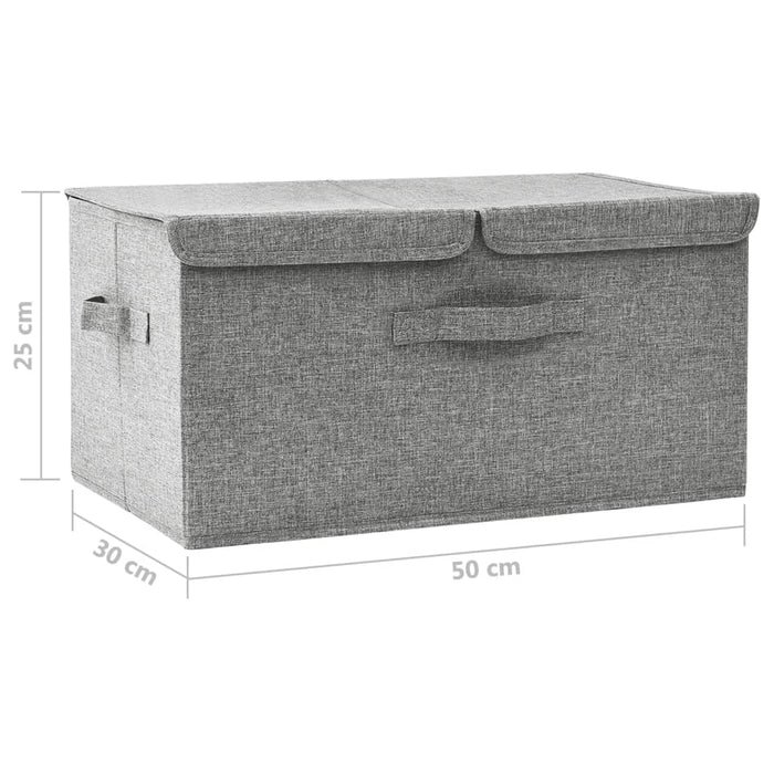 Cutie de depozitare, gri, 50x30x25 cm, material textil WALTI