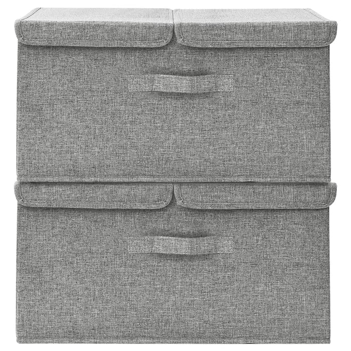 Cutii de depozitare 2 buc. gri 50x30x25 cm material textil WALTI