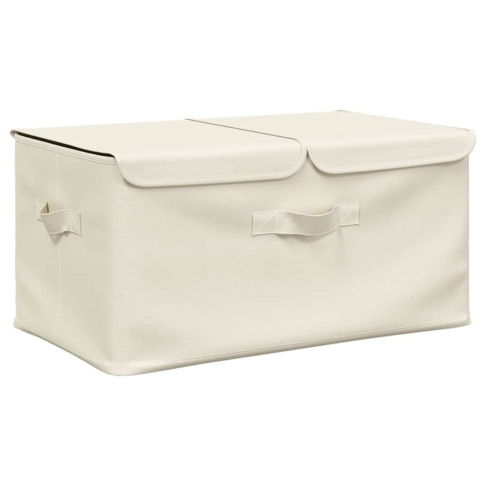 Cutie de depozitare, crem, 50x30x25 cm, material textil WALTI