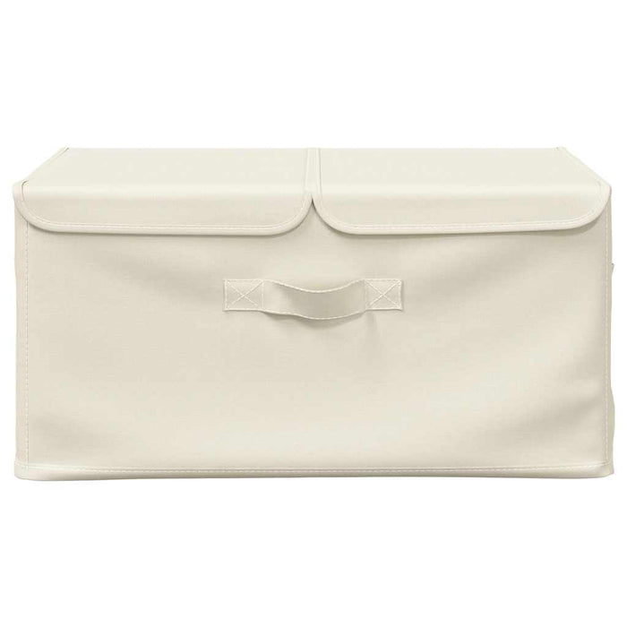 Cutii de depozitare 2 buc. crem 50x30x25 cm material textil WALTI