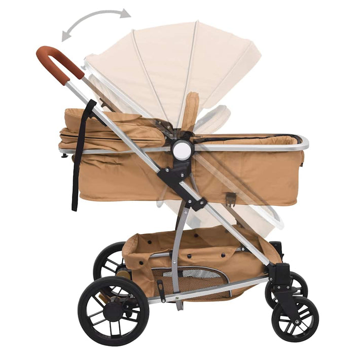 Cărucior pentru copii 2-în-1, gri taupe, aluminiu WALTI