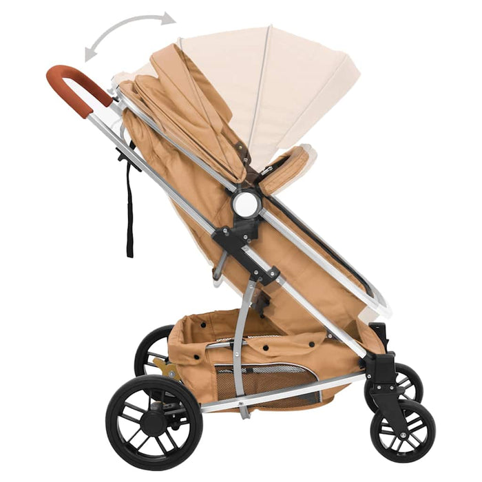 Cărucior pentru copii 2-în-1, gri taupe, aluminiu WALTI