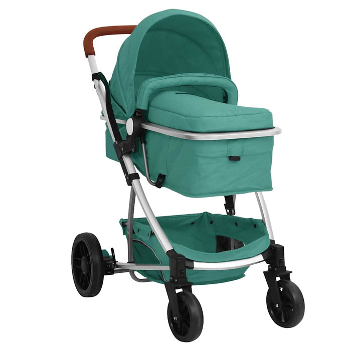 Cărucior pentru copii 2-în-1, verde, aluminiu WALTI