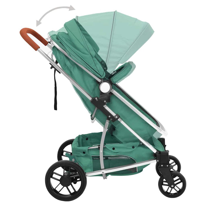Cărucior pentru copii 2-în-1, verde, aluminiu WALTI