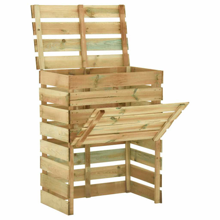 Compostor grădină din șipci 2 buc. 80x50x100 cm lemn pin tratat - WALTI WALTI