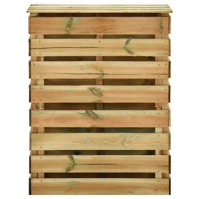Compostor grădină din șipci 2 buc. 80x50x100 cm lemn pin tratat - WALTI WALTI