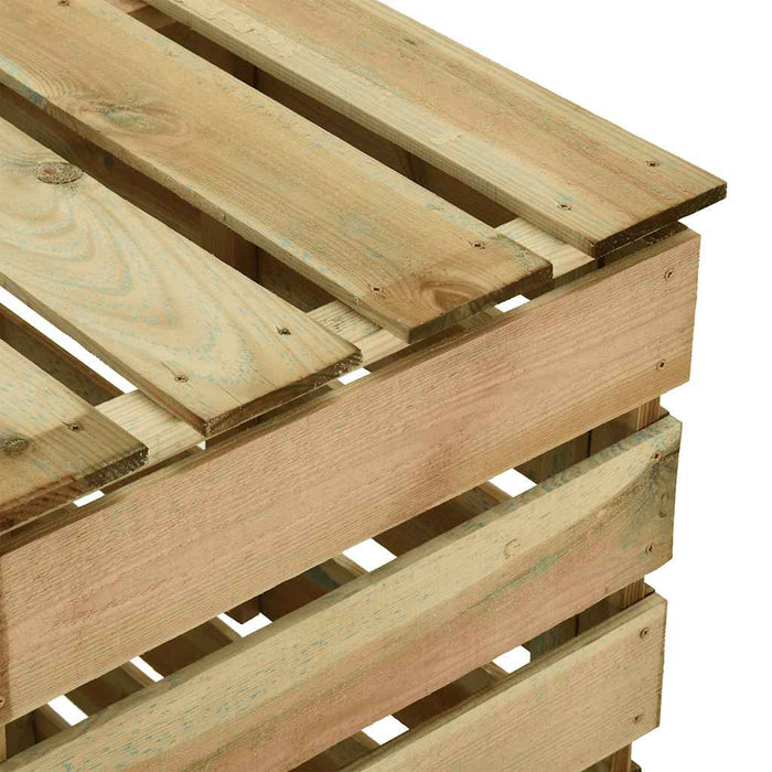 Compostor grădină din șipci 2 buc. 80x50x100 cm lemn pin tratat - WALTI WALTI