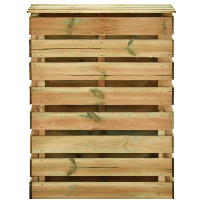 Compostor grădină din șipci 3 buc. 80x50x100 cm lemn pin tratat - WALTI WALTI