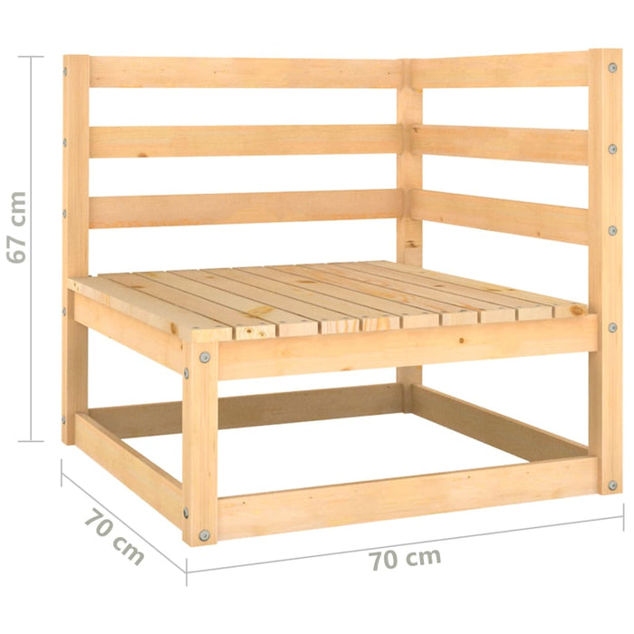 Set mobilier grădină cu perne, 10 piese, lemn masiv de pin WALTI