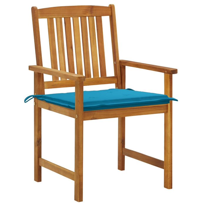 Scaune de grădină cu perne, 6 buc., lemn masiv de acacia WALTI