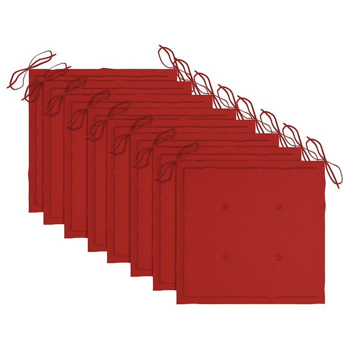 Scaune de exterior cu perne, 8 buc., lemn masiv de acacia - WALTI WALTI