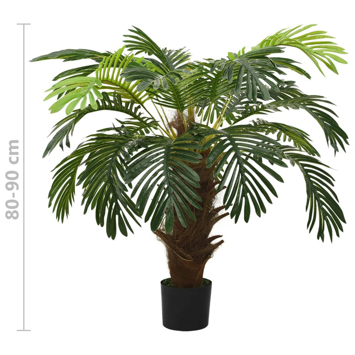 Plantă artificială palmier cycas cu ghiveci, verde, 90 cm - WALTI WALTI