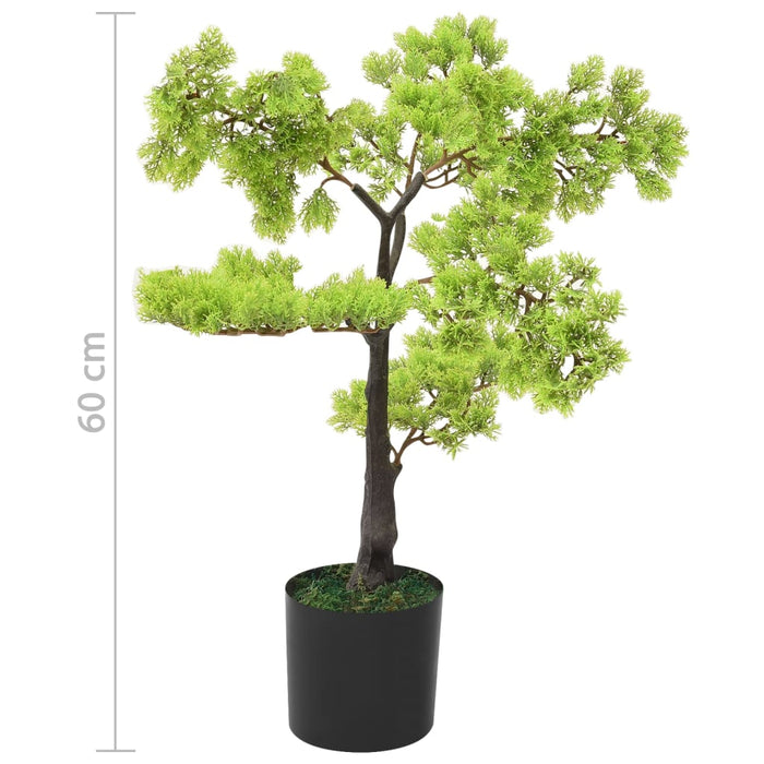 Bonsai chiparos artificial cu ghiveci, verde, 60 cm - WALTI WALTI