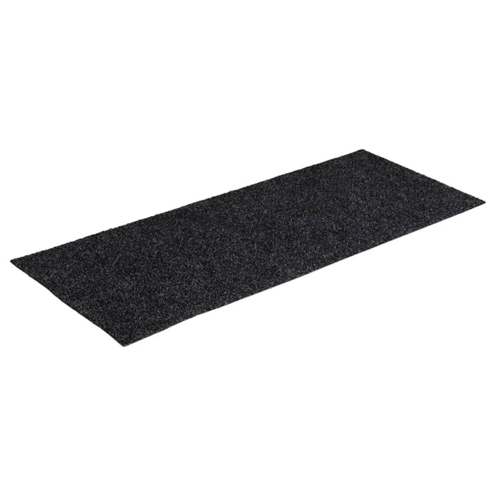Covorașe scări autoadezive, 15 buc., 60x25 cm, gri închis, dreptunghiulare WALTI