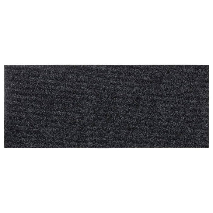 Covorașe scări autoadezive, 15 buc., 60x25 cm, gri închis, dreptunghiulare WALTI