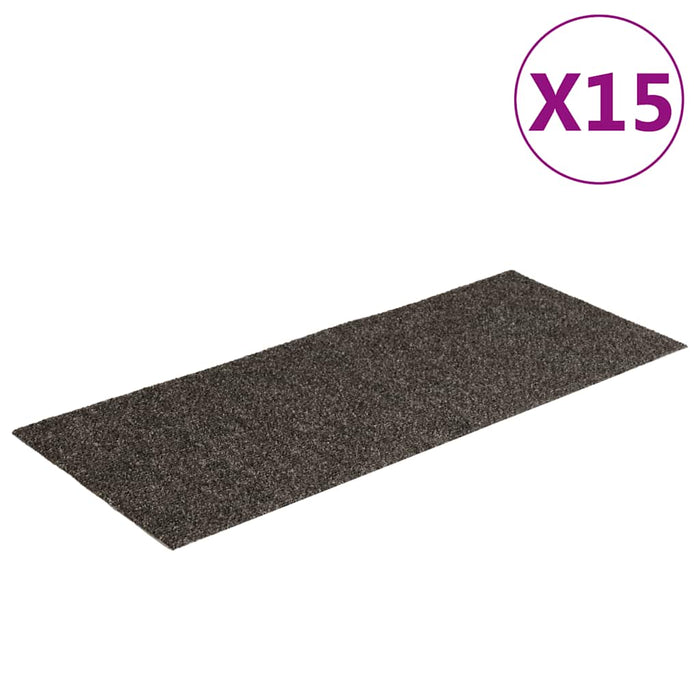 Covorașe pentru scări autoadezive, 15 buc., 60x25 cm, antracit, dreptunghiulare - WALTI WALTI
