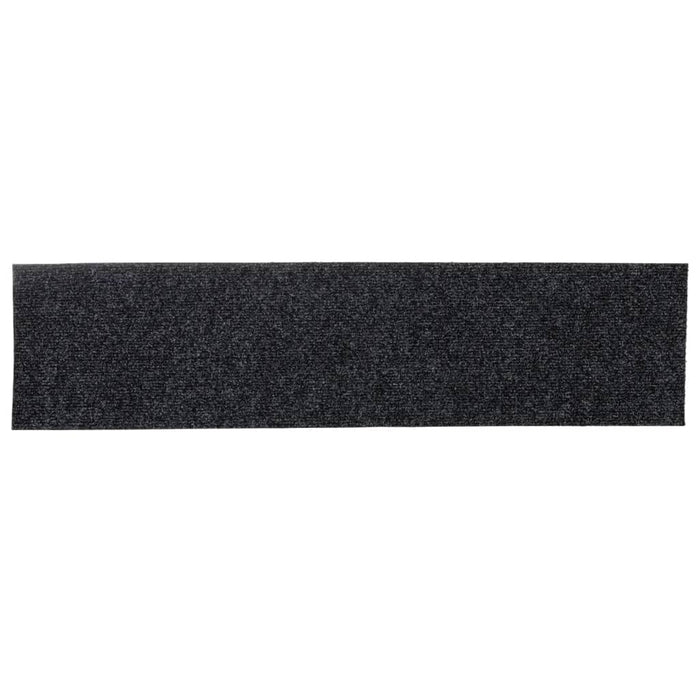 Covorașe scări autoadezive, 15 buc., 76x20 cm, gri închis, dreptunghiulare WALTI