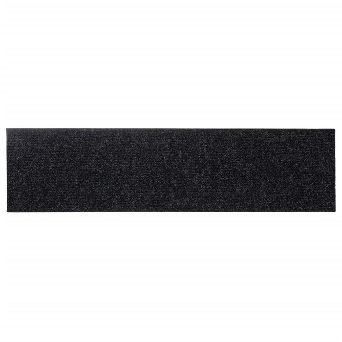 Covorașe scări autoadezive, 15 buc., 76x20 cm, negre, dreptunghiulare WALTI