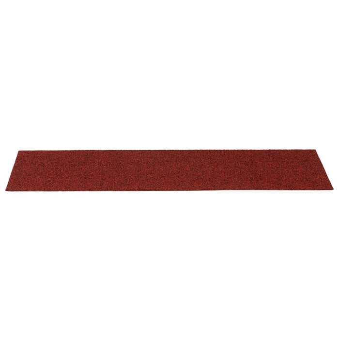 Covorașe pentru scări autoadezive, 15 buc., 76x20 cm, dreptunghiulare, roșu bordeaux WALTI
