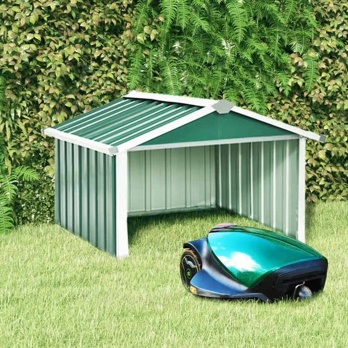 Șopron grădină pt. robot de gazon verde 92x97x63 cm oțel zincat - WALTI WALTI