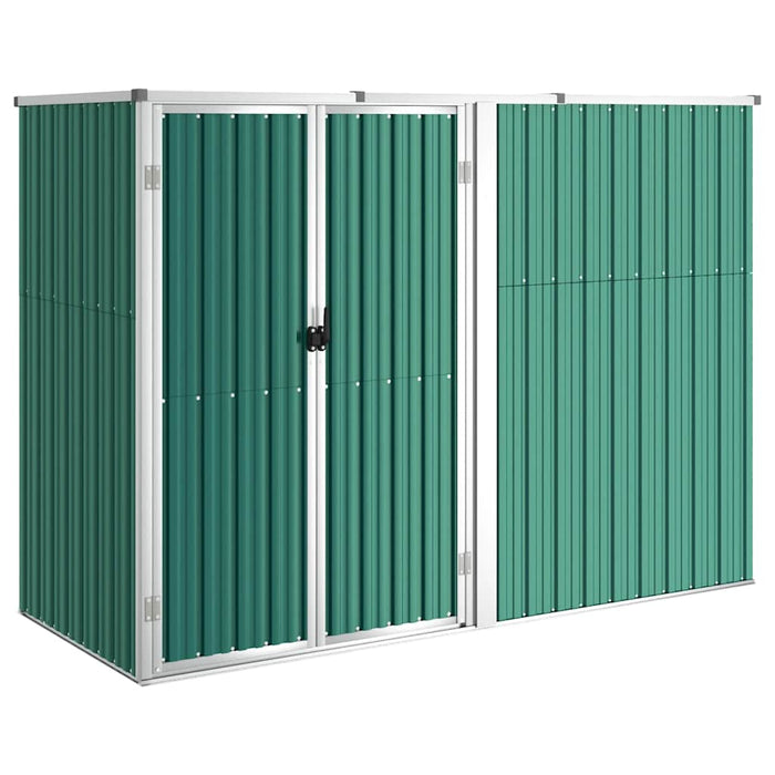 Șopron de grădină, verde, 225x89x161 cm, oțel galvanizat - WALTI WALTI