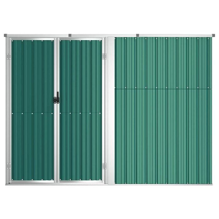 Șopron de grădină, verde, 225x89x161 cm, oțel galvanizat - WALTI WALTI
