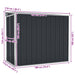 Șopron grădină/montaj perete antracit 118x194x178 cm oțel - WALTI WALTI