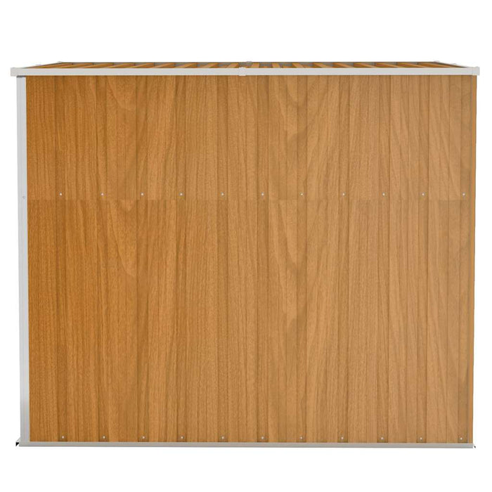Șopron grădină/montaj perete maro 118x194x178cm oțel galvanizat - WALTI WALTI