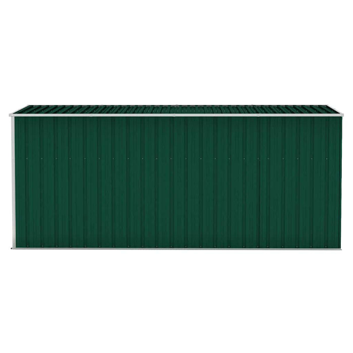 Șopron grădină/montaj perete verde, 118x382x178 cm, oțel zincat - WALTI WALTI